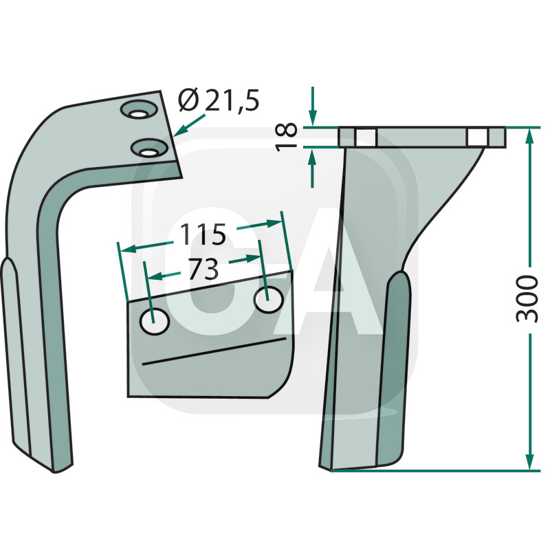 Dent herse rotative